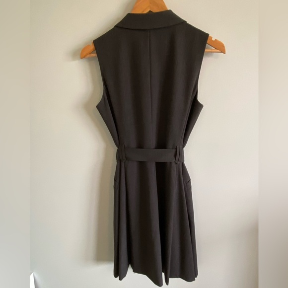 Calvin Klein Charcoal and Black Sleeveless Belted Dress- size 6 - Picture 5 of 5
